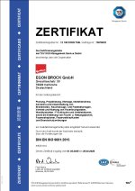 ISO Zertifikat Deutsch